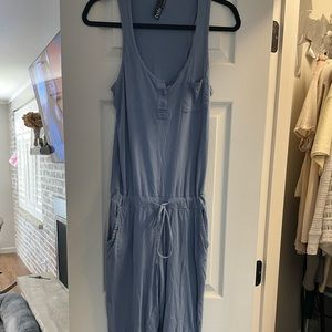 Bobi blue cotton jumpsuit